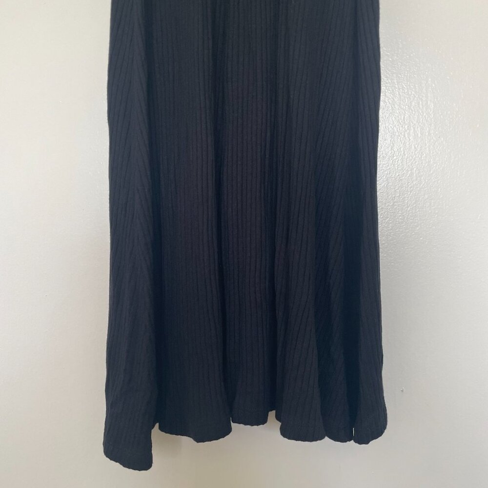 Reformation Ribbed Button Down Knit Midi Casey Dress in black - Picture 13 of 13